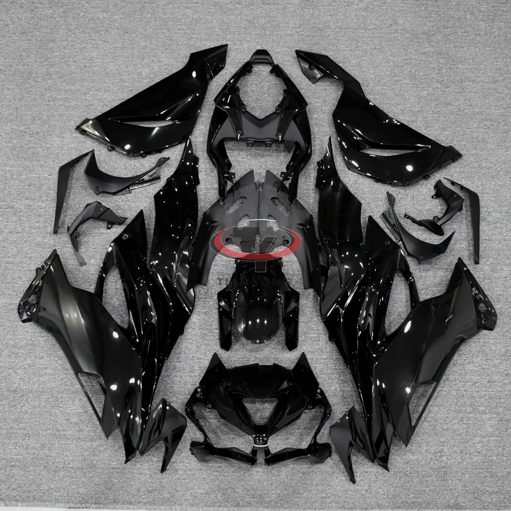 For ZX6R 2019 All glossy black 2020 2021 2022 2023 Motorcycle Full Fairing Kit ZX 6R 636 19-23 Bodywork Cowling
