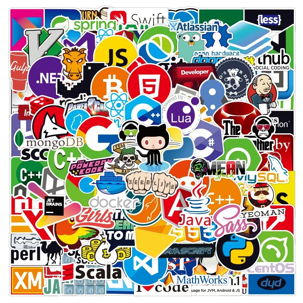 50/100PCS Lustige Geek Java Programmierung Aufkleber Klassisches Spielzeug Skateboard Motorrad Laptop Gepäck Witz Wasserdichte Aufkleber