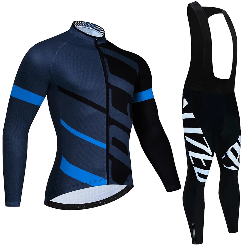 2024 Autumn Cycling Jersey Set Cycling Clothing Suit Maillot Cyclisme Homme Mens Long Sleeve MTB Bike Road Pants Bib Ropa Sport