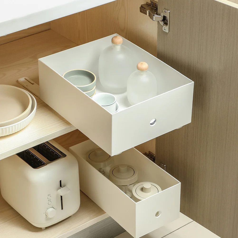 

1 Pair Self-Adhesive Drawer Slide Smooth Heavy Duty Runner For Cabinet Wardrobe Furniture Punch Free Installation Drawer Track