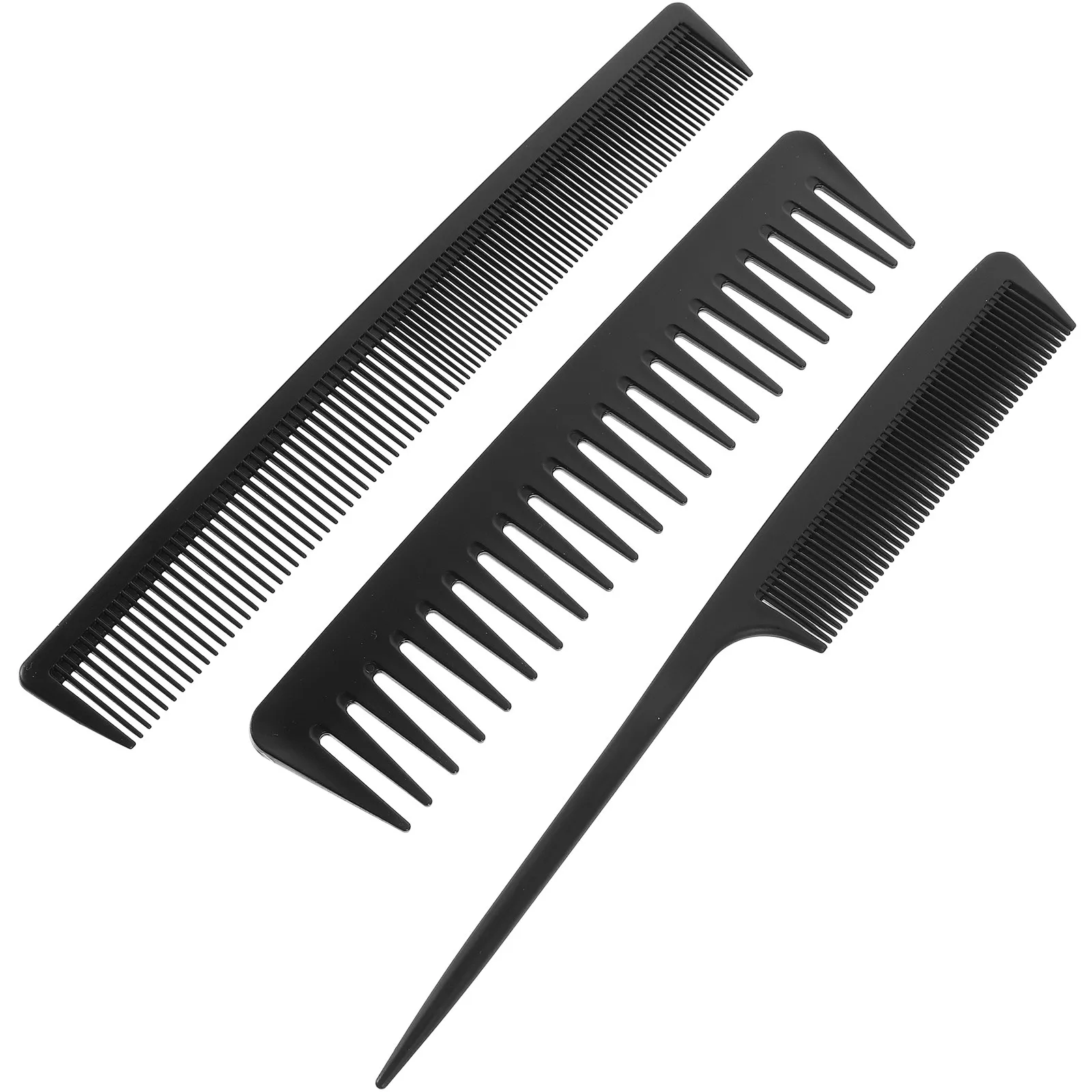 

1 Set Hair Comb Set Wide Tooth Plastic Combs Hairdressing Detangling Styling Tool Anti-Static Salon Use for All Hair