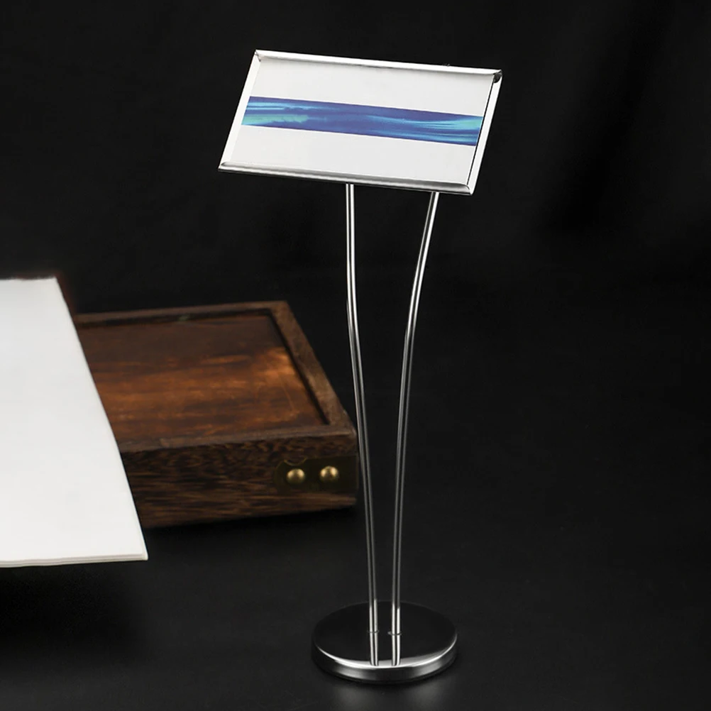 

Stainless Steel Table Card Holder Menu Seats St Paper Cards Clip Display Rack For Restaurant Hotel Party