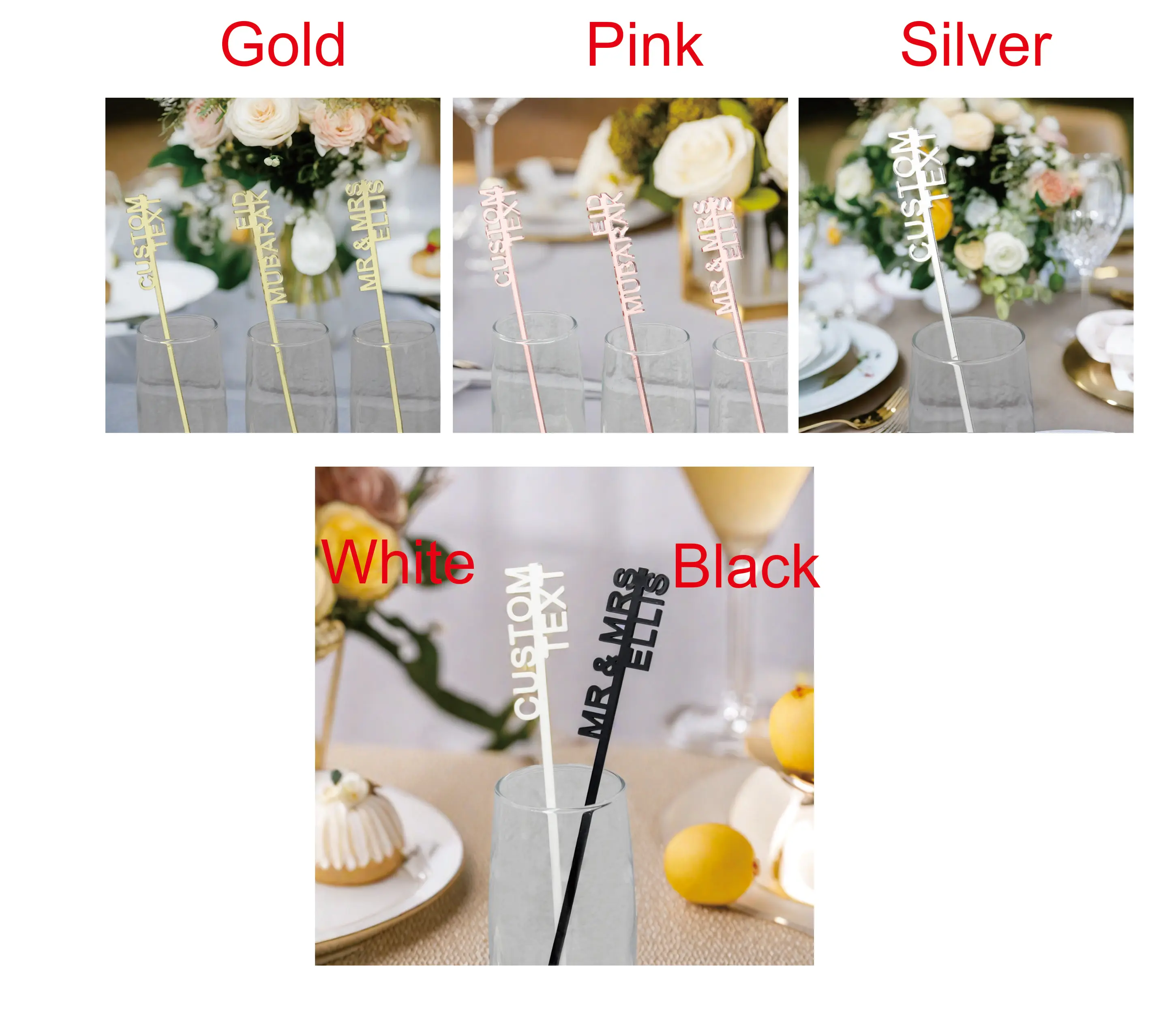 10/20/30/70/120Pcs Personalized Drink Name Stirrers Swizzle Sticks Cocktail Party Bar Stir Sticks Wedding Drink Sticks Party