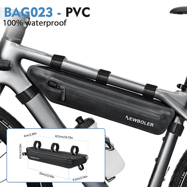 NEWBOLER 2L Fahrradtasche, tragbare Rahmentasche für den Vorderrohr, MTB-Rennrad-Gepäcktasche, große Kapazität, ultraleichte Fahrradtasche