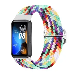 Braided Solo Loop for Huawei Band 8 Straps Adjustable Belt Smartwatch Accessories Elastic Nylon Bracelet Correa Huawei Band 8 9