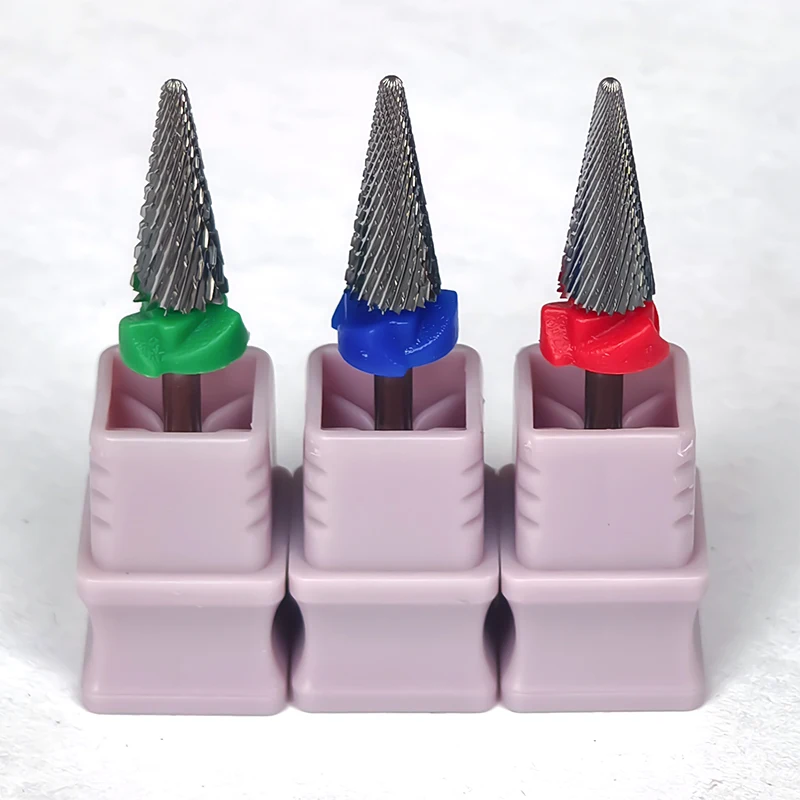 MagiBling Kreuzschnitt-Nagelbohrer mit konischer Spitze, Hartmetall, für Links- und Rechtshänder, Nagelhaut-Hartgel-Entfernung, professionelle Bits, 3/32 Zoll – Detail 6