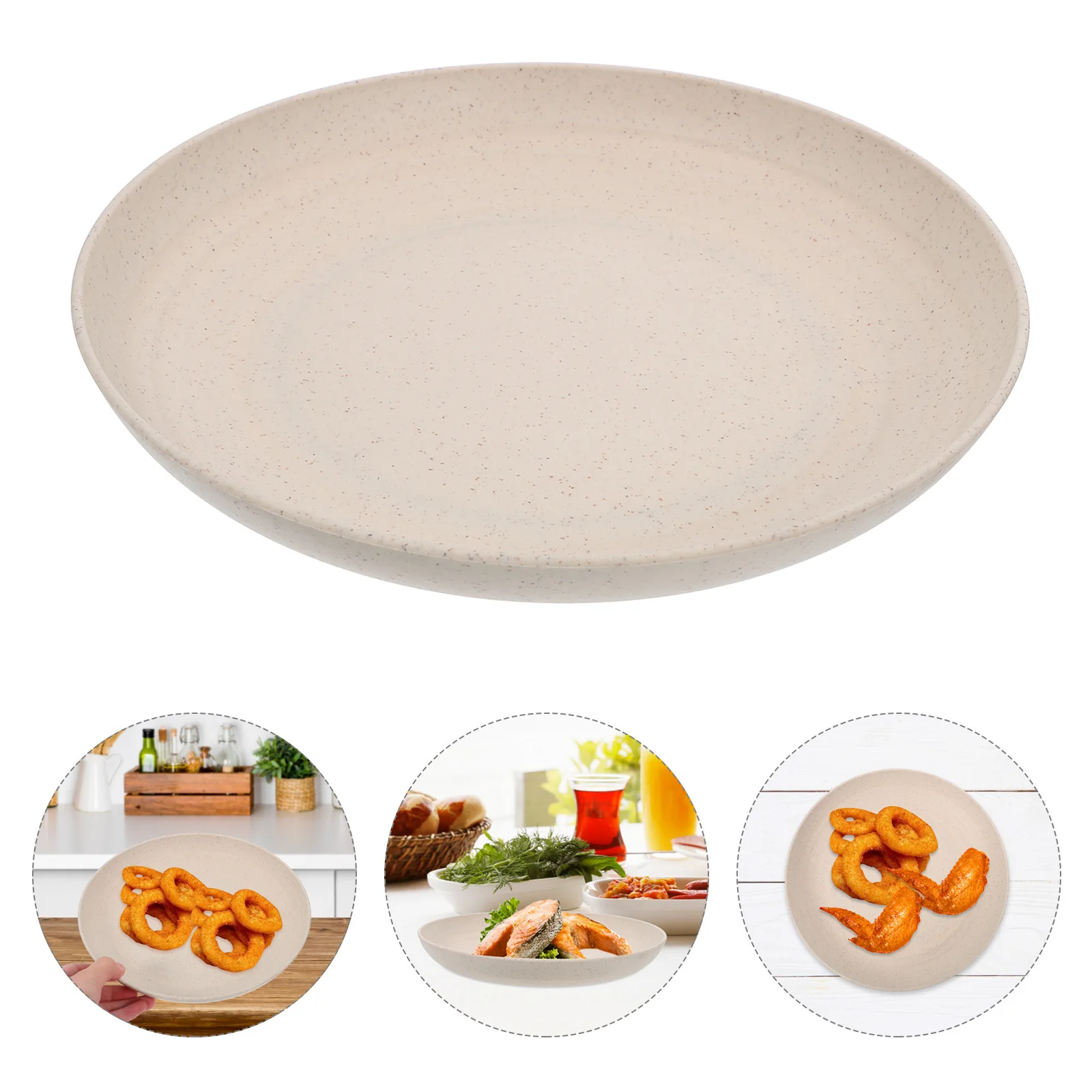 

Round Plate 20Cm Smooth Surface Dishwasher Safe Serving Plate For Sashimi Sushi Fruits Pasta Western Food Plates Kitchen