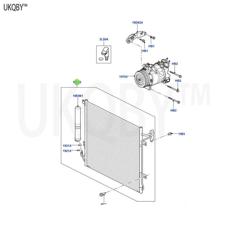 La nd Ro ve r Sp or t Ra ng e Ro ve r 2010-2013 LR018405 Condenser Assembly