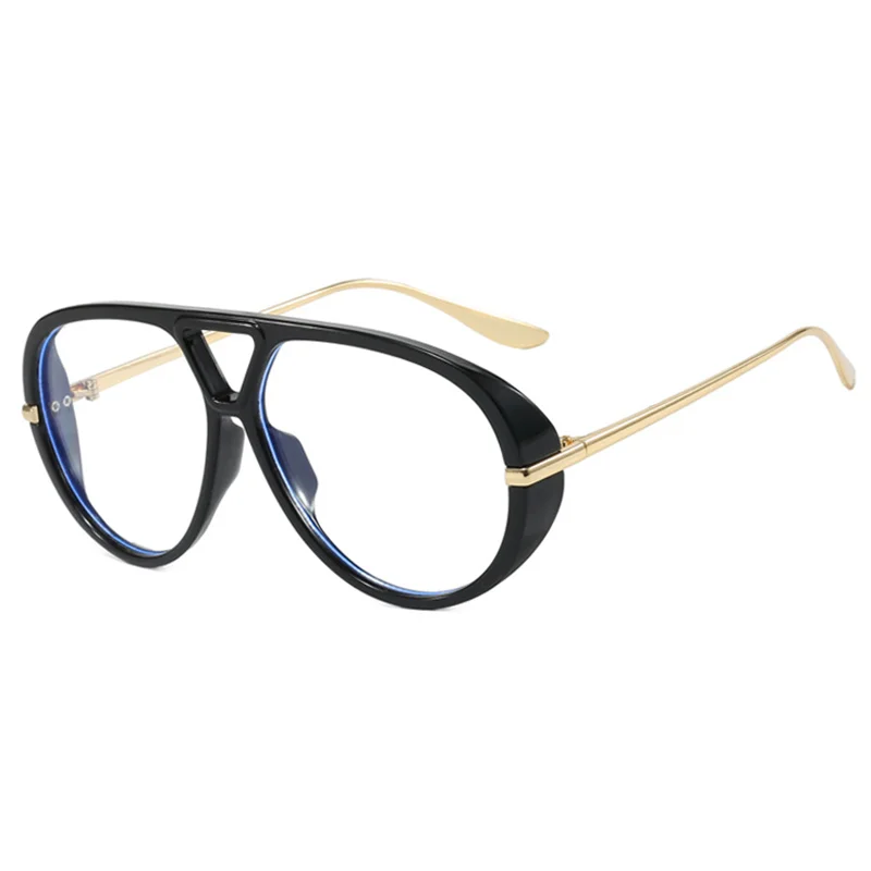 

Large Frame Pilot Style Fashion Eyeglasses - Frog-Eye Unique Design New Model Personalized Myopia Glasses