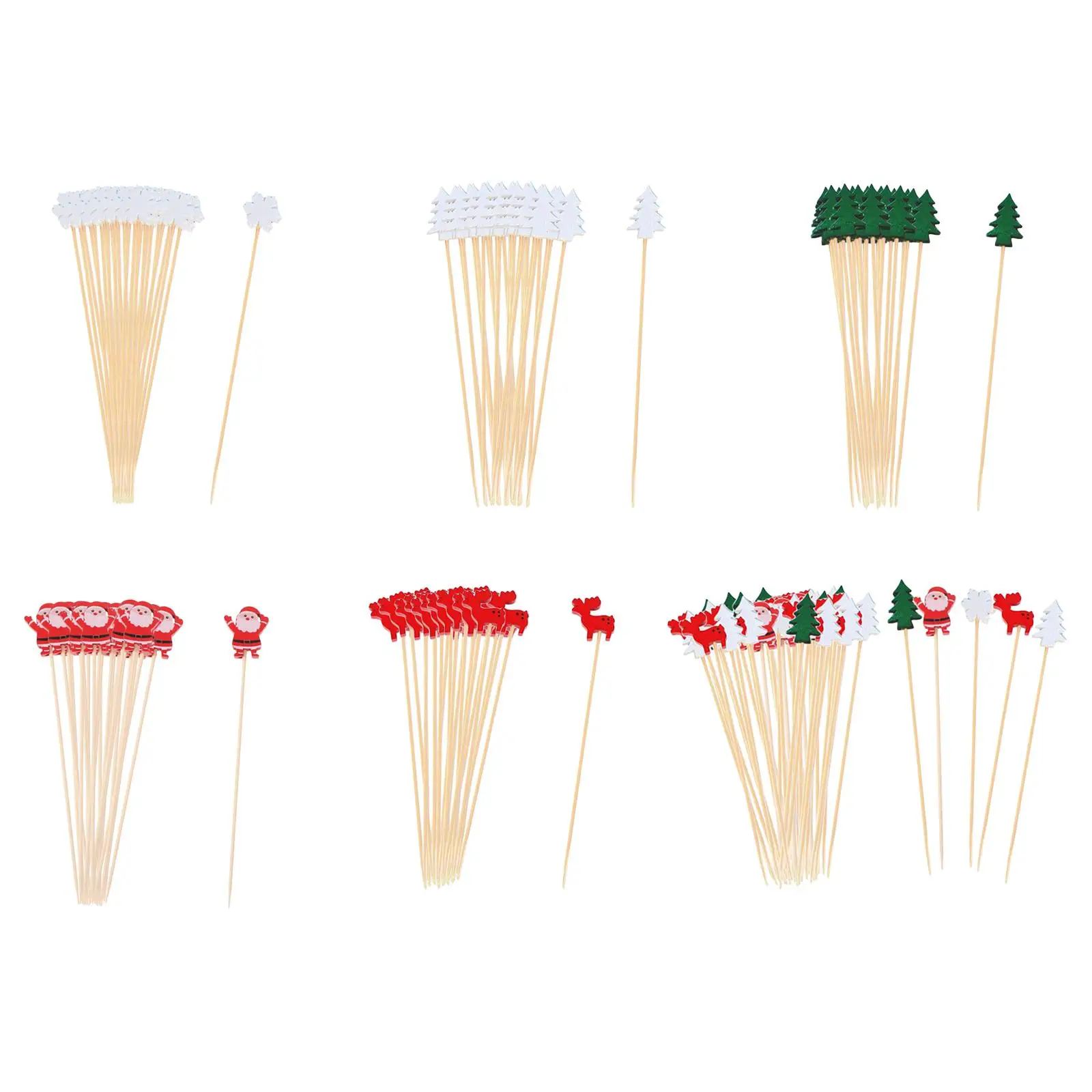 Cocktail Sticks Appetizer Fruits Picks for Cupcake Toppers Drink Appetizers