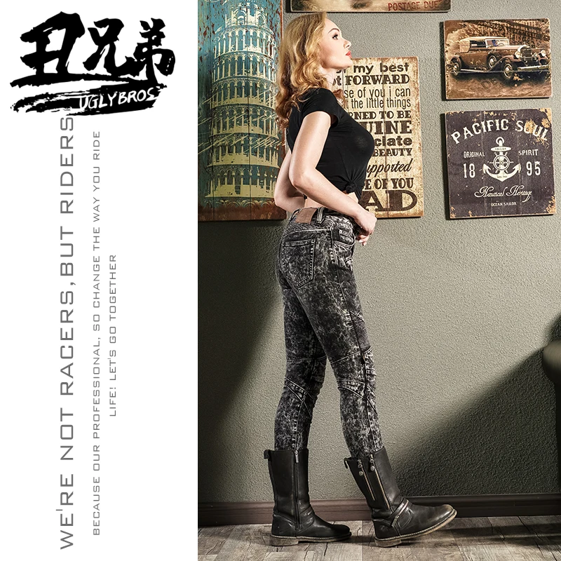 

Uglybros Motorcycle Jeans Womens Pantshigh Elastic Motorbike Riding Rider Pants Motorpool Racing Pants With Protective