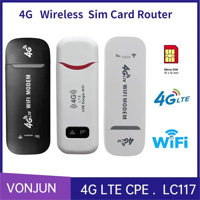 Enrutador WIFI móvil 4G/5G de 150Mbps, Dongle USB inalámbrico, módem Stick, tarjeta Sim, punto de acceso de bolsillo, banda ancha para el hogar y la Oficina