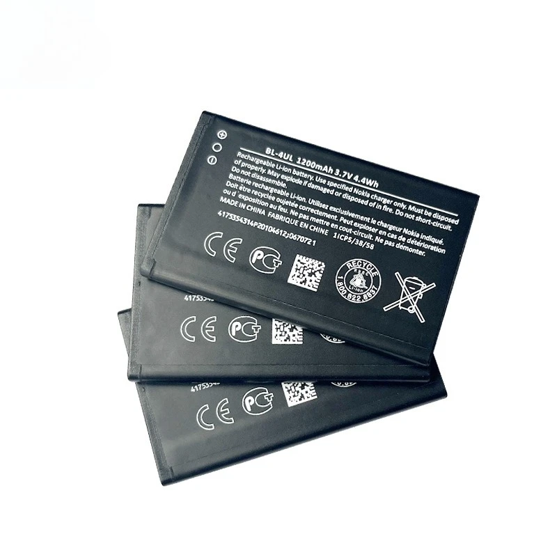 50pcs/lot 3.7V 1200mAh BL-4UL Battery for Nokia Asha 225 RM-1011 1126 1012 TA-1030 1172