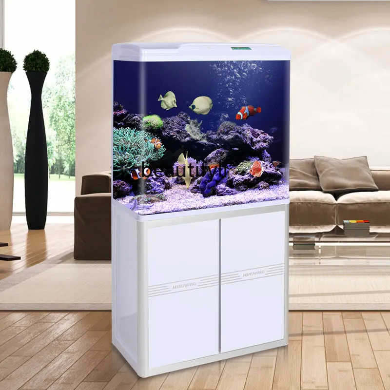 

Medium Ultra-White Glass Large Fish Tank Aquarium 0.8 M Bottom Filter Fish Globe Ecological Boundless Fish Tank