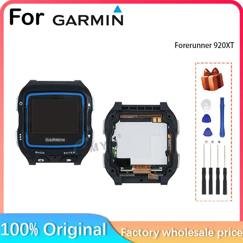 For Garmin Forerunner 920XT 920 Xt LCD Black White Color GPS Smart Watch LCD Display Screen, Frame + LCD Display, Repair Parts