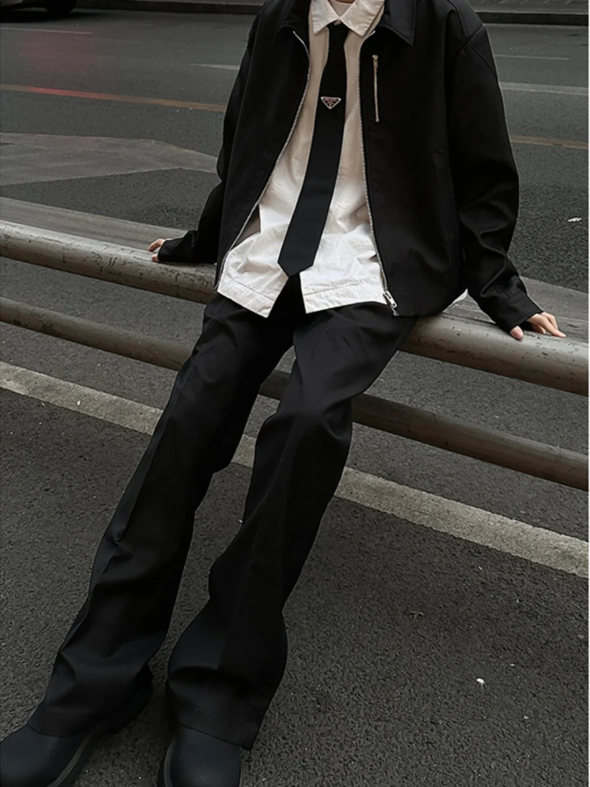 

Повседневные мужские летние тонкие брюки прямого кроя Bla, модные молодежные брюки из полиэфирного волокна, длинные брюки с эффектом драпировки, облегающие, стильные