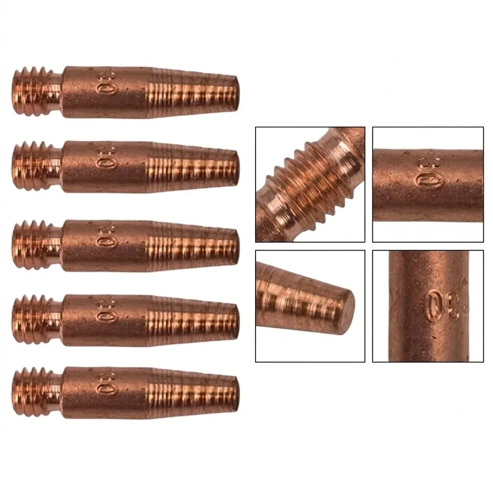 Set of 10 Tapered for contact Tips 11T30 for Lincoln and For Magnum For MIG Welding Gas Welders with Threaded Secure