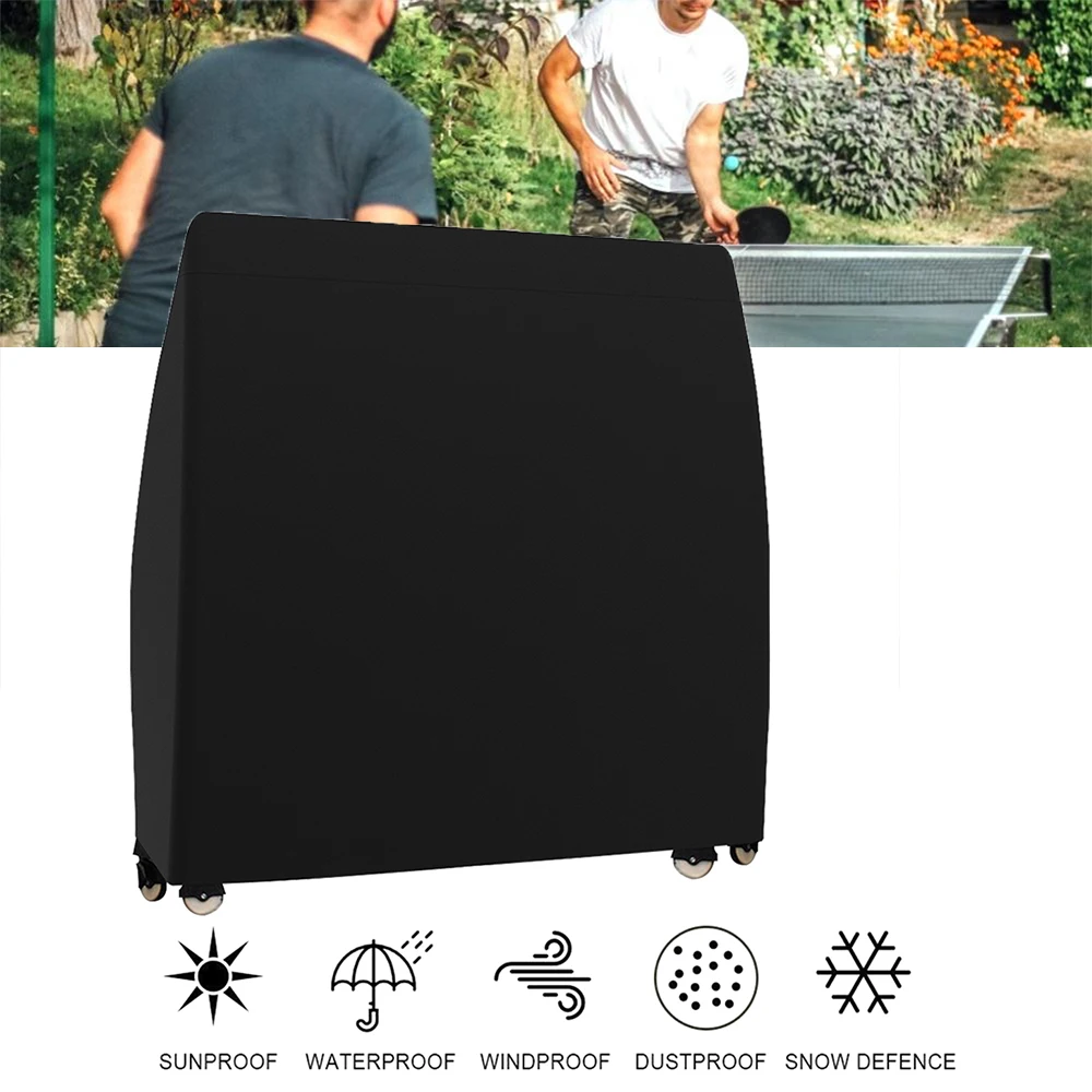 1/2Pcs Outdoor Ping Pong Table Cover Polyester Waterproof Dust Cover 165x70x185cm Table Tennis Storage Cover for All Kinds Brand