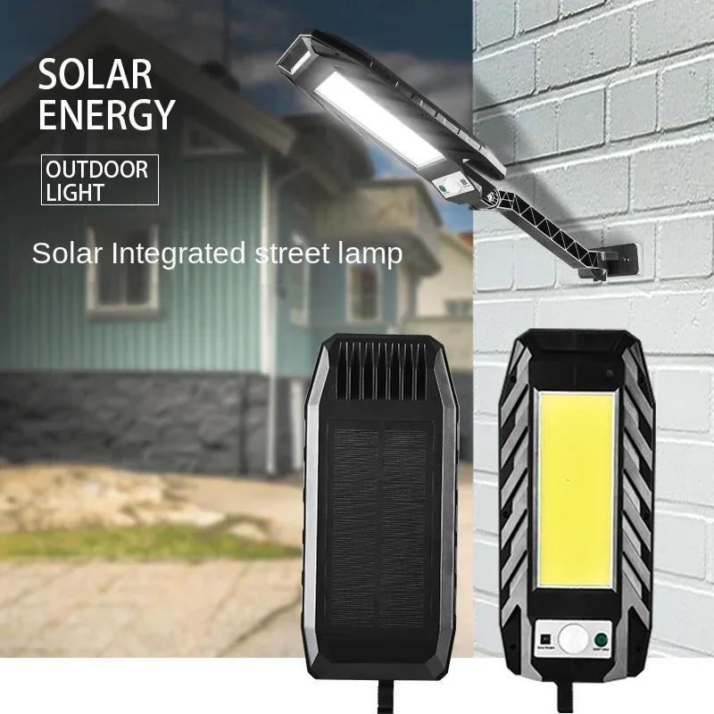 Luces solares para exteriores, luz de inundación Solar ajustable de 60LED, 120COB, 180COB, Sensor de movimiento de seguridad inalámbrico con control remoto 2024