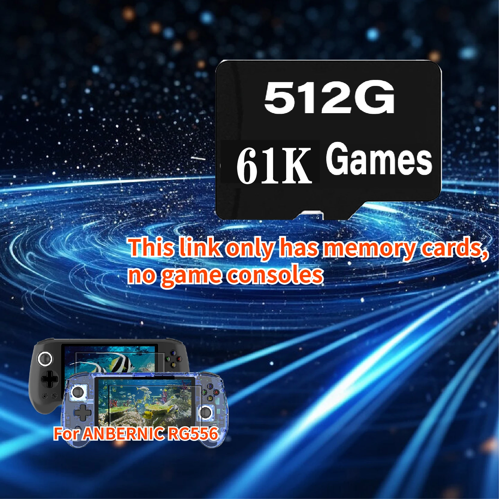 FOR ANBERNIC RG556 Handheld Game Console Memory Card SD Card TF Card 61000 Games PS2 512G 256G 128G  Micro TF PSP Games