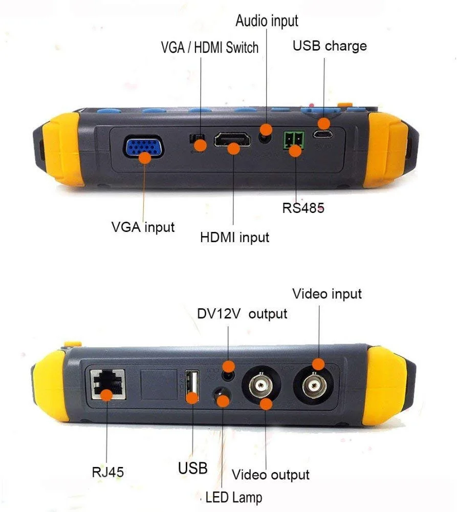 Imagem -05 - Monitor de Teste de Câmera Cctv Cctv 8mp Adh Adh cv cv Ins Câmera hd Ferramenta de Teste de Saída dc 12v Polegada