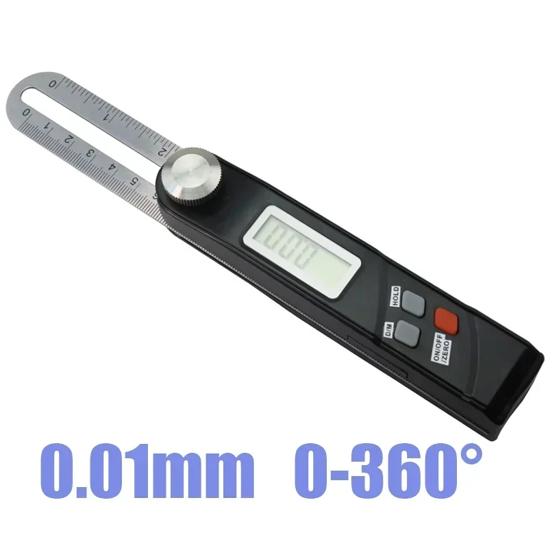 Stainless Steel Digital Protractor Gauge 360 Degree Electronic Level T Bevel LCD Display Angle Finder Protractor Measuring Tools