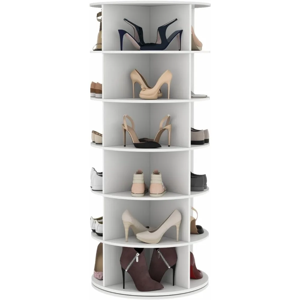 

Rotating Rack, 6-Tier Spinning Tower, Free Standing 360°Revolving Storage Organizer Rack