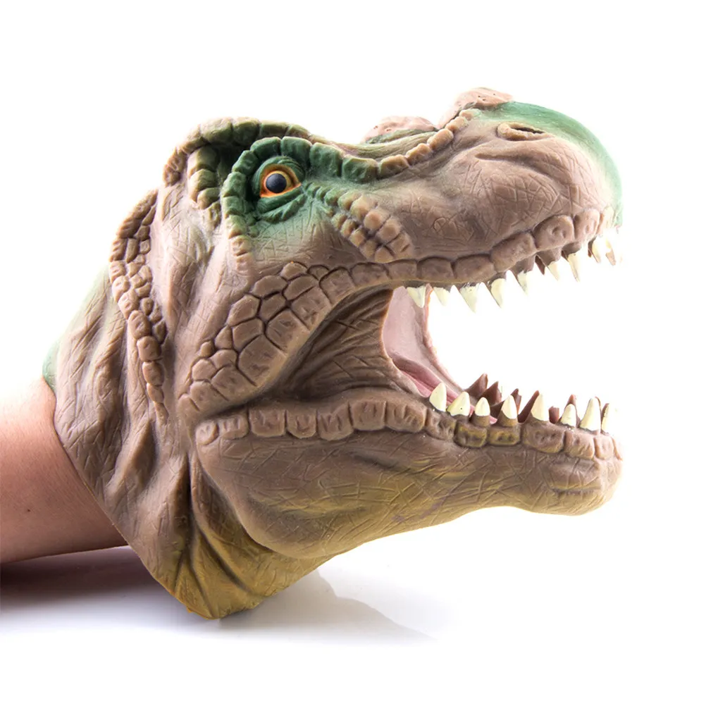 

1 шт. Сертифицированная безопасная кукла-динозавр на руку: голова тираннозавра, детская кукла на руку из экологичного пластика с открывающейся и закрывающейся челюстью, для ролевых игр, подарок