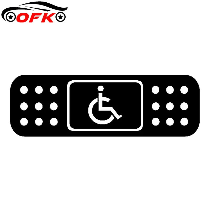 Fun BAND AID Handicap Wheelchair JDM Decal Car Sticker Black/Silver Vinyl 13.5*4.1CM