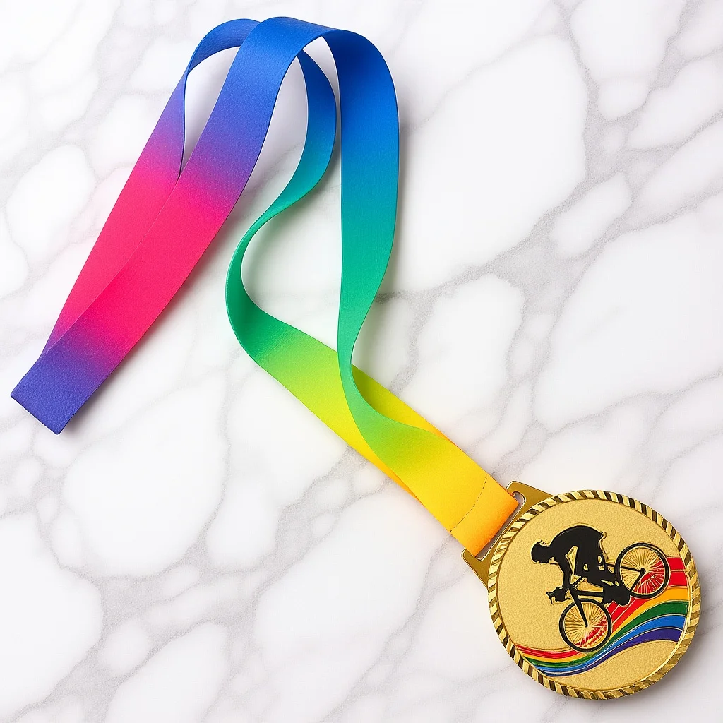 

Cycling Competition Medal Gold Medal for Road Racing Events Cycling Achievement Award Sports Recognition Trophy