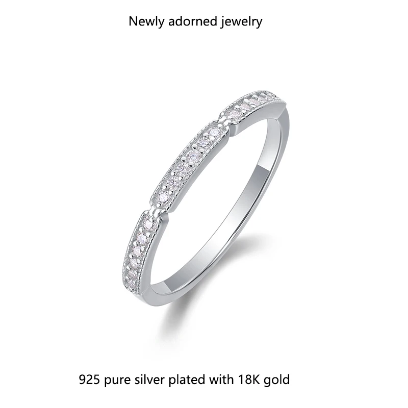 

Cross-border independent station couple niche luxury design circle ring Valentine's Day gift for girlfriend S925 moissanite