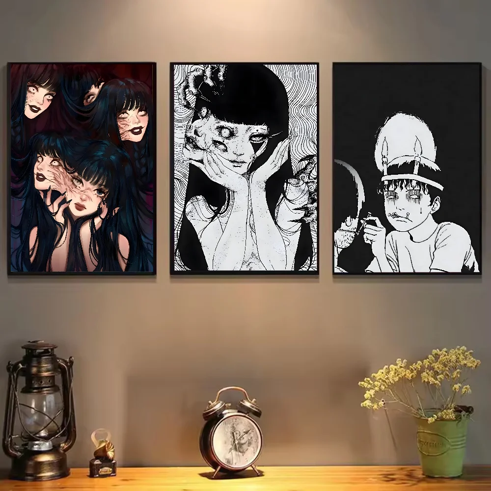 1 قطعة Ito Junji Tomie الكلاسيكية خمر المشارك ذاتية اللصق الفن ورق مقاوم للماء ملصق مقهى بار غرفة جدار ديكور