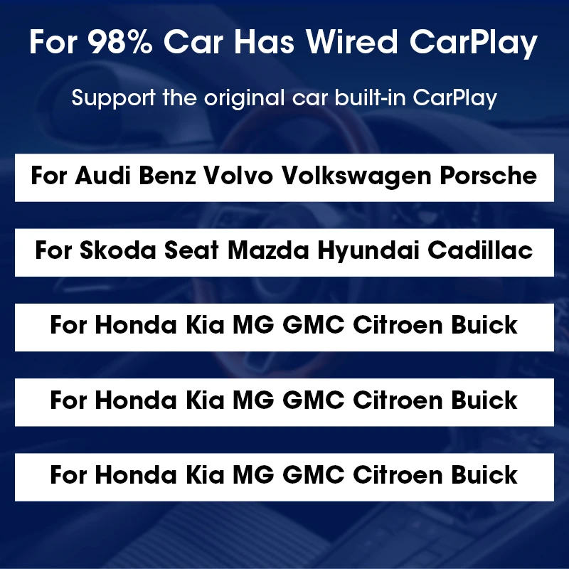 NEW Mini Box Wired To Wireless CarPlay Android Auto Wireless Adapter Plug And Play Universal For BMW Audi Toyota Kia Nissan VW