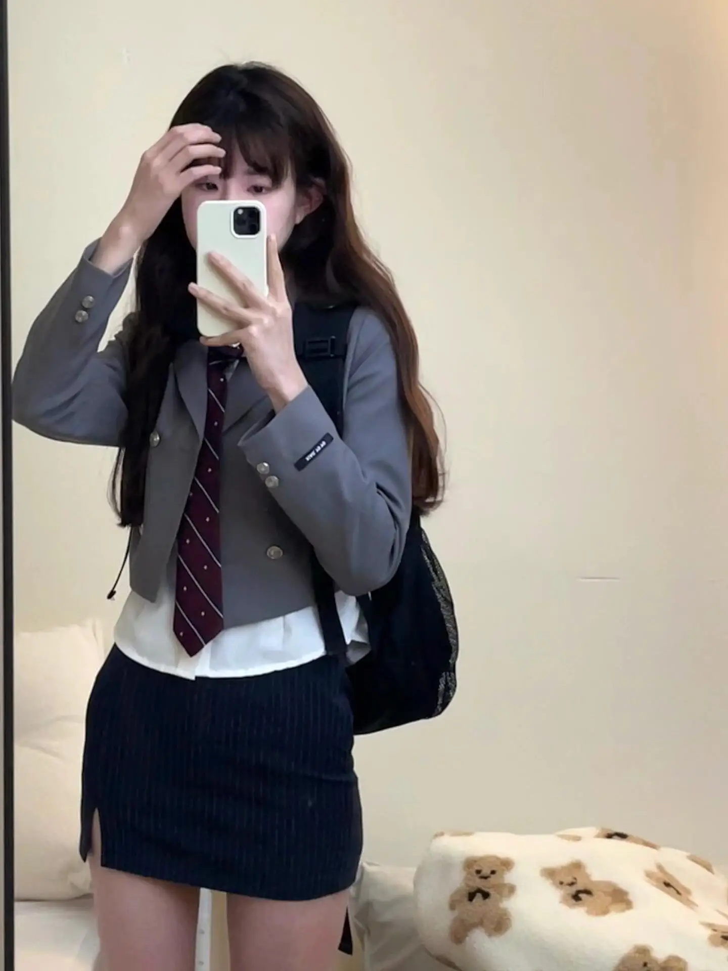 스위트 쿨 시사스 테마 스쿨 오르므 슬레 JK 슈트 자켓 및 랩어라운드 스커트 여성용 프로페셔널 스커트 세트