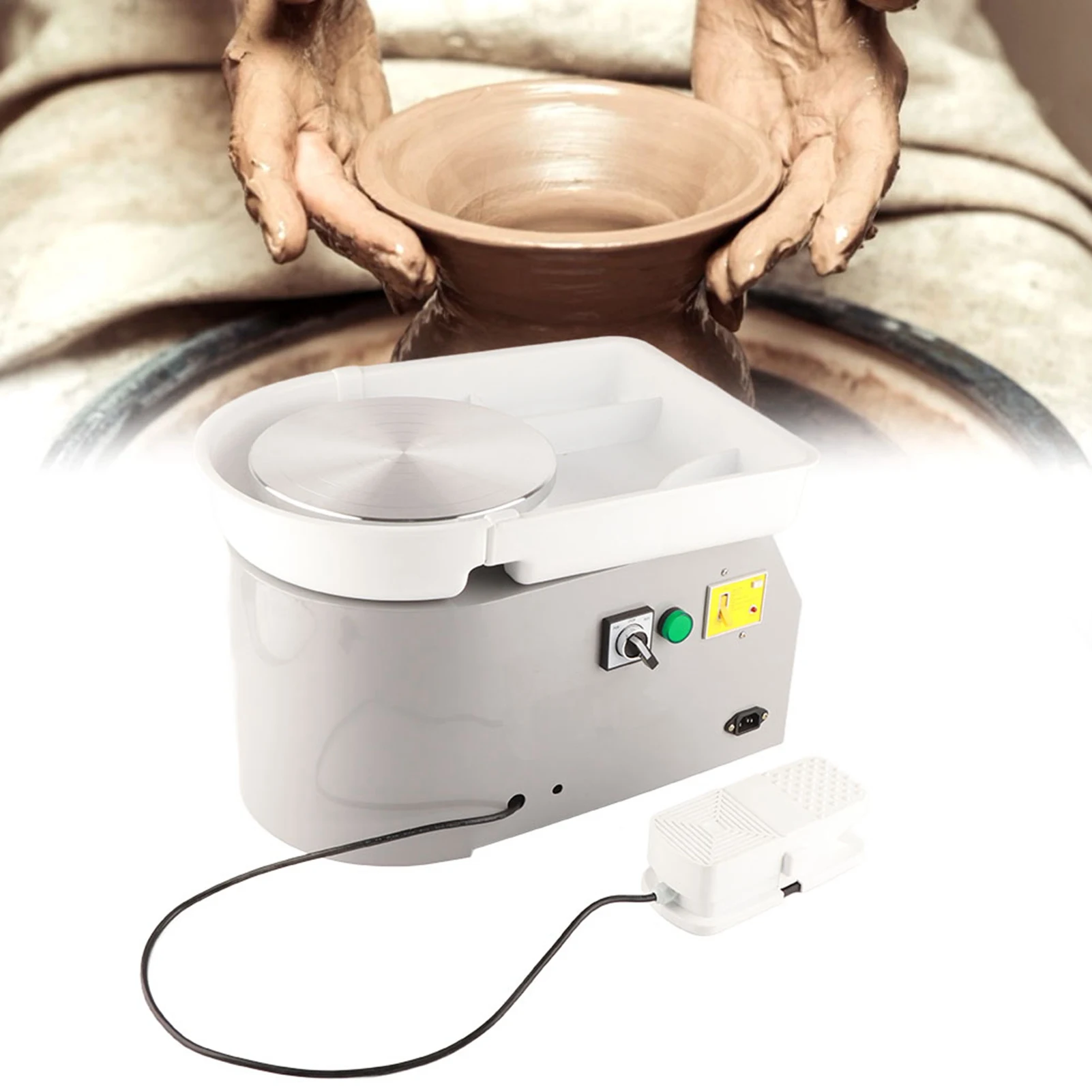 Removable Bowl Pedal‑Controlled Electric Pottery Wheel Ceramic Machine Pedal‑Controlled Removable Bowl Ceramic Art Tool