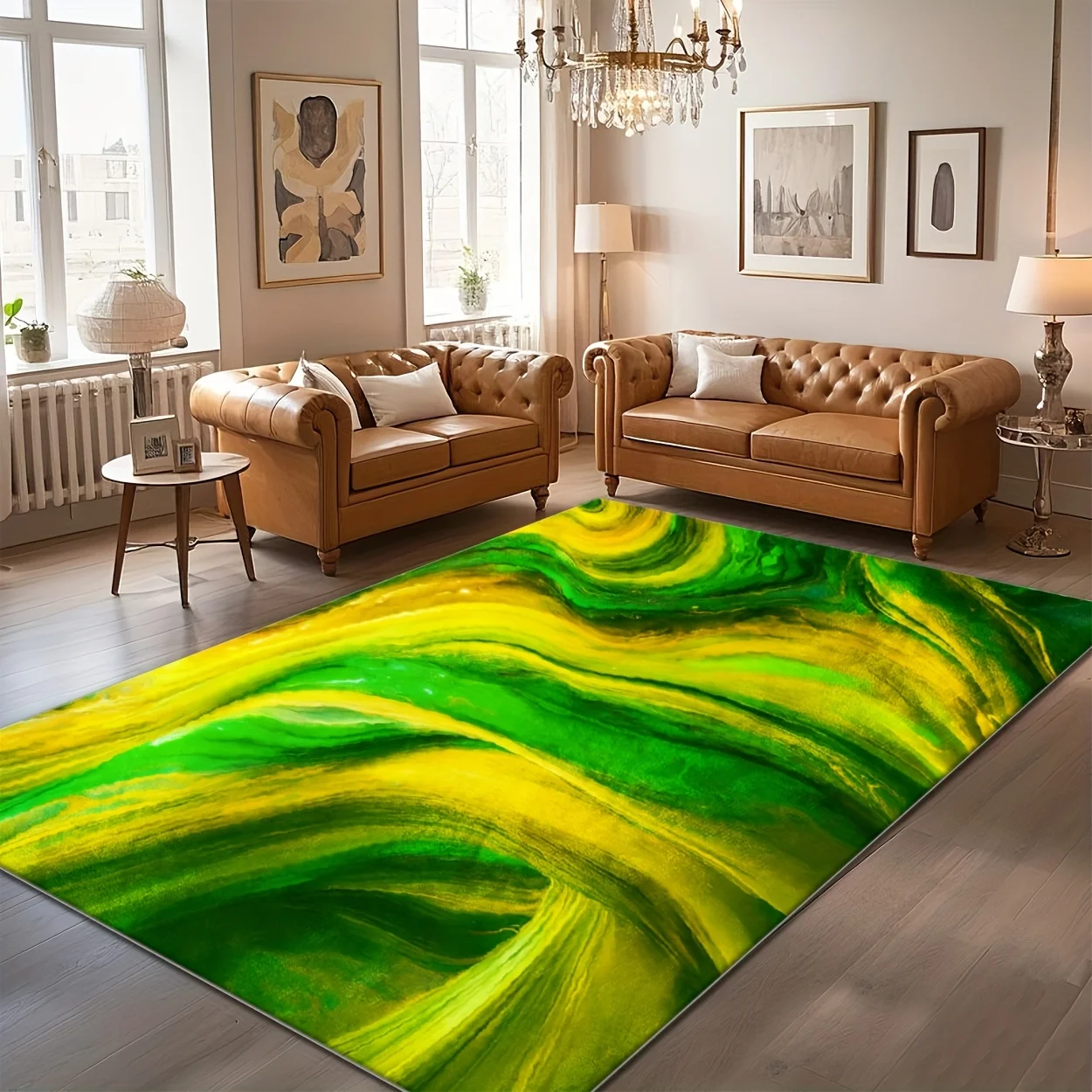 Contemporary Nordic Art Design Washable Rug Durable Stain Resistant Mat For High Traffic Entryway Hallway Use