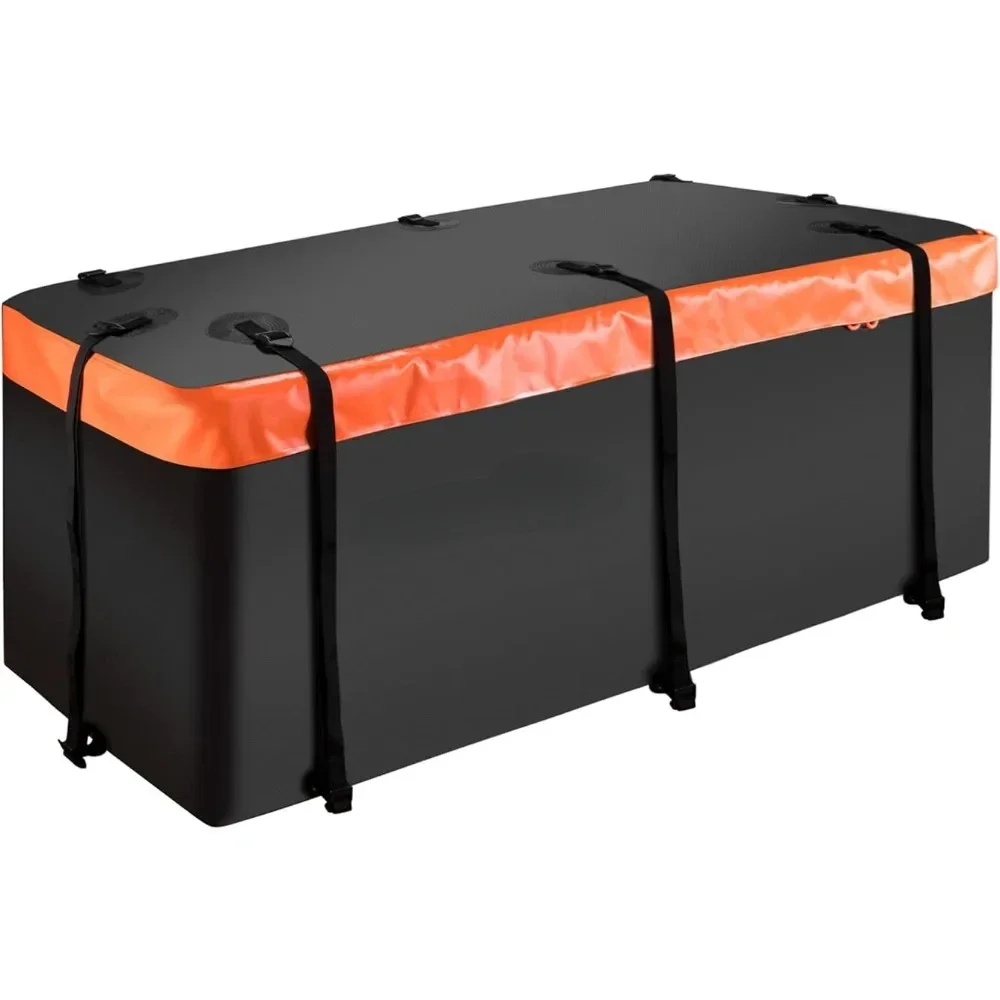 

Hitch Mount Cargo Carrier Bag Soft Shell 100% Waterproof 20 Cubic Feet (59" 24" 24") Include 8 Reinforced Straps