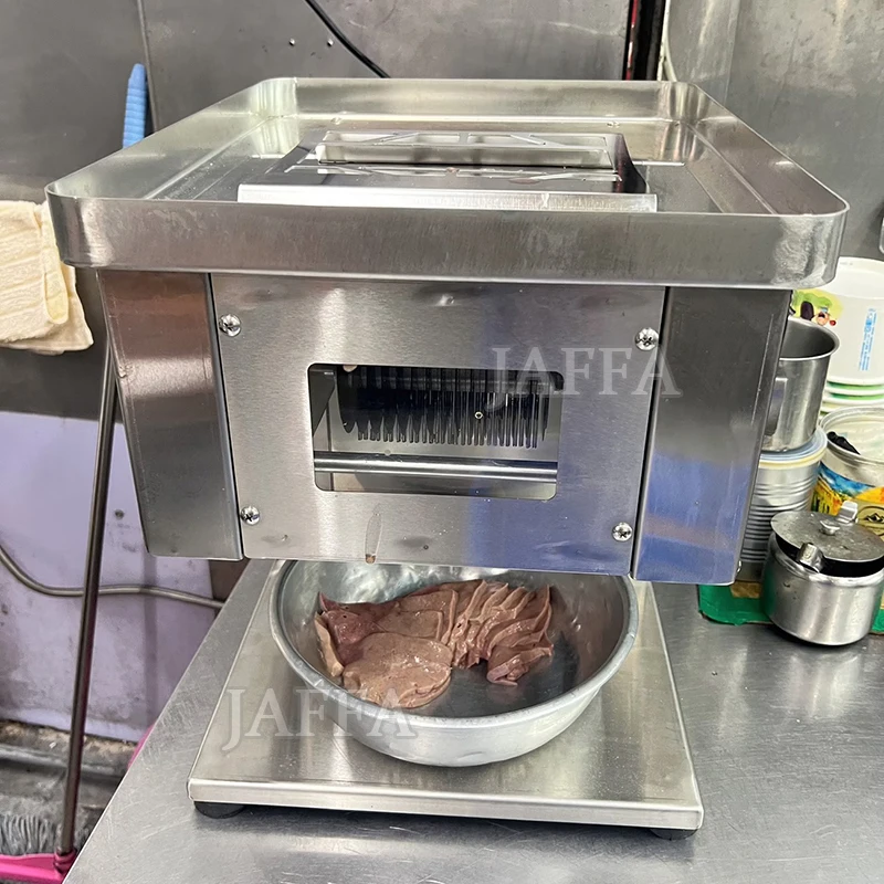 220V Electric Meat Slicer Commercial Automatic Mutton Beef Lamb Cutter Stainless Steel Vegetable Bread Slicing Machine