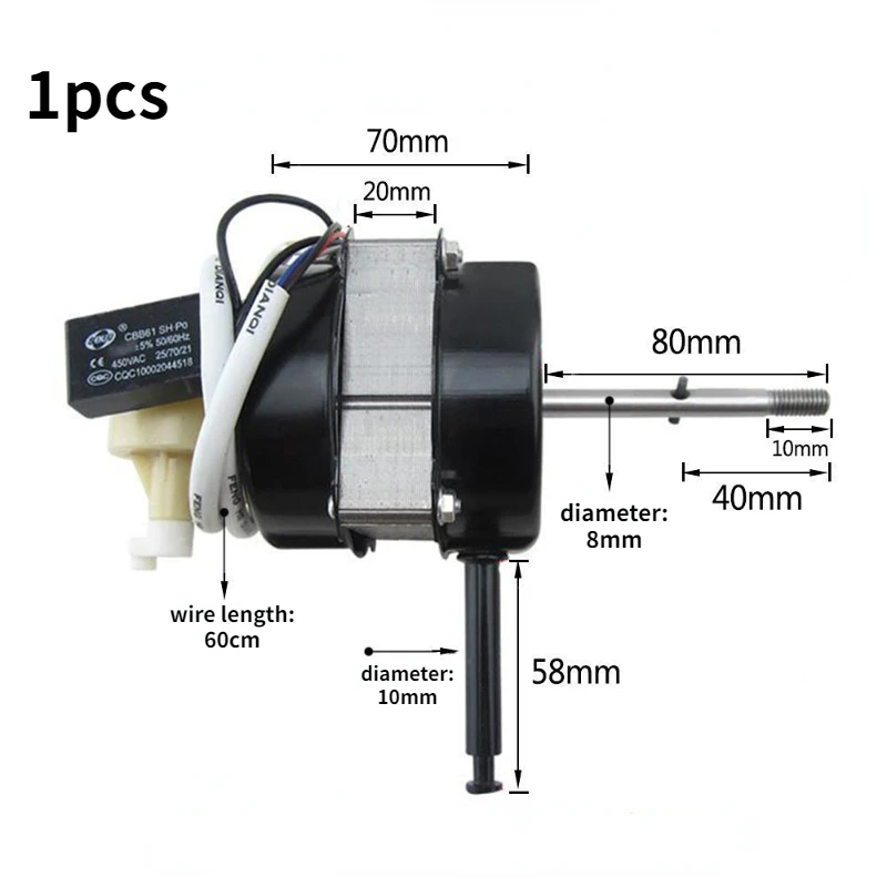 

18 Inch Electric Fan Motor for table desktop floor fans motors double ball bearing wire 60cm High power Ventilator Capacitor