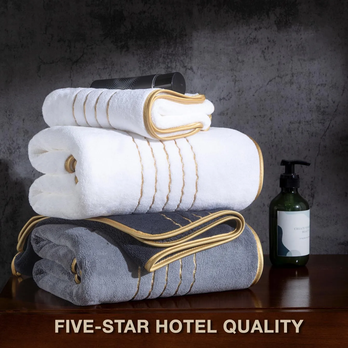 3pcs Ultra-Soft Coral Bath Towel Set Quick-Dry Luxury Spa Gym medium and large t Bath Sheets Lightweight Highly Absorbent
