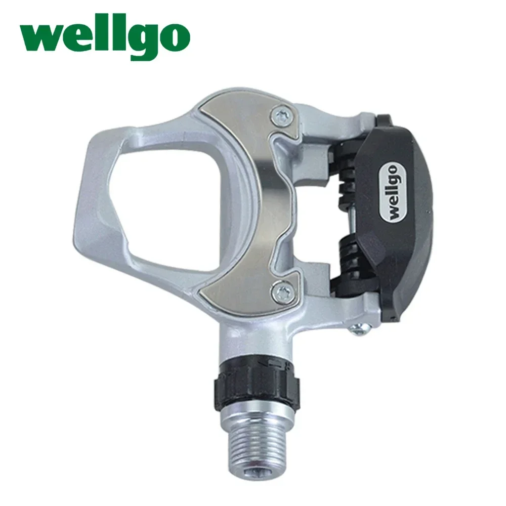 Wellgo Original R301 Aluminium alloy Cr-Mo Self-Locking Road MTB Bike Cycling Bearing Pedals with 6 Degrees Cleat Bicycle Parts