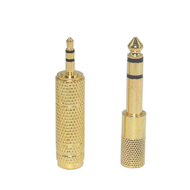 

【5-1PCS】Jack 6.5 6.35mm Male Plug to 3.5mm Female Connector Headphone Amplifier Audio Adapter Microphone AUX 6.3 3.5mm Converter