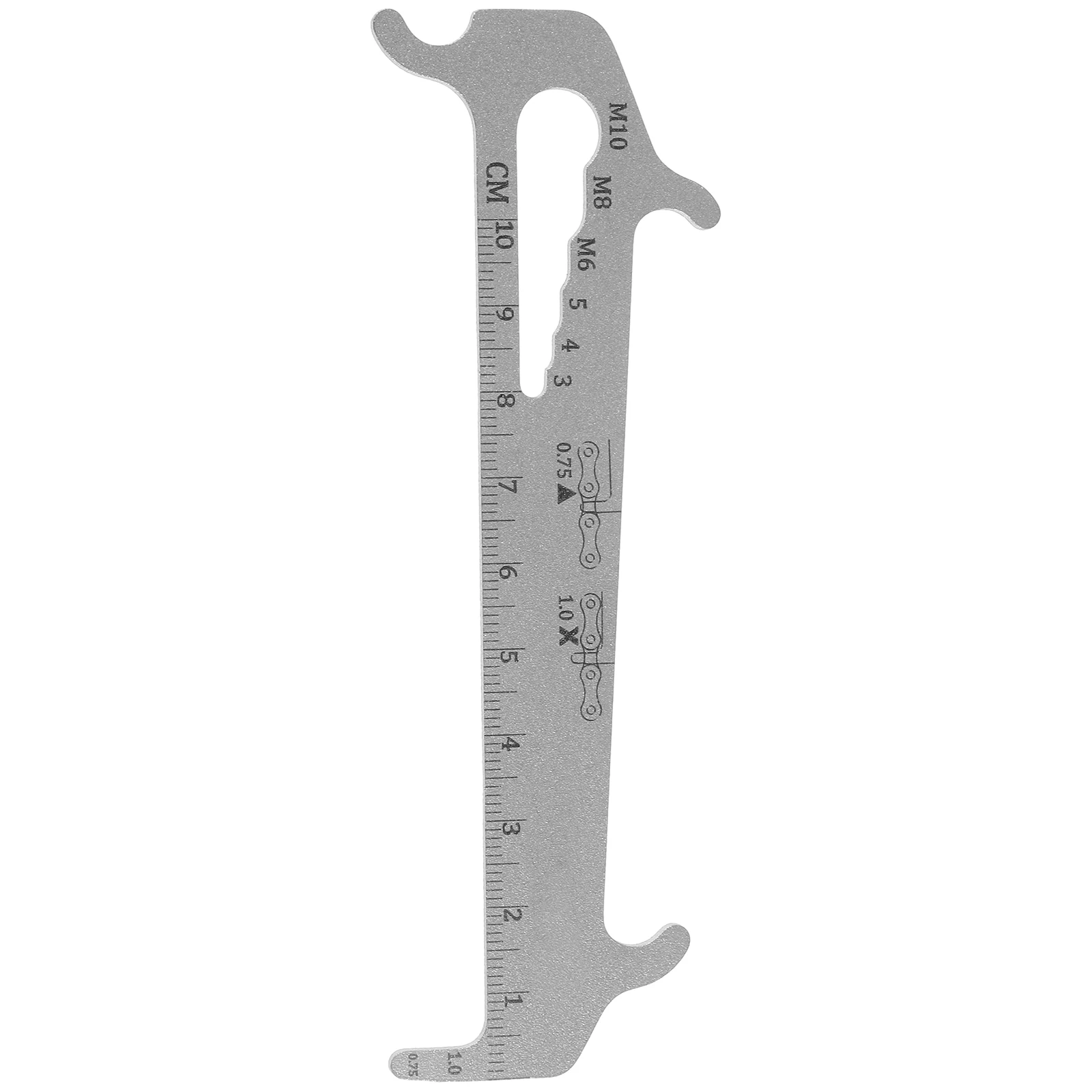 Bike Chain Wear Indicator Metal Ruler Portable Cycling Repair Tool for Chain Check and Replacement Portable Bike Tool