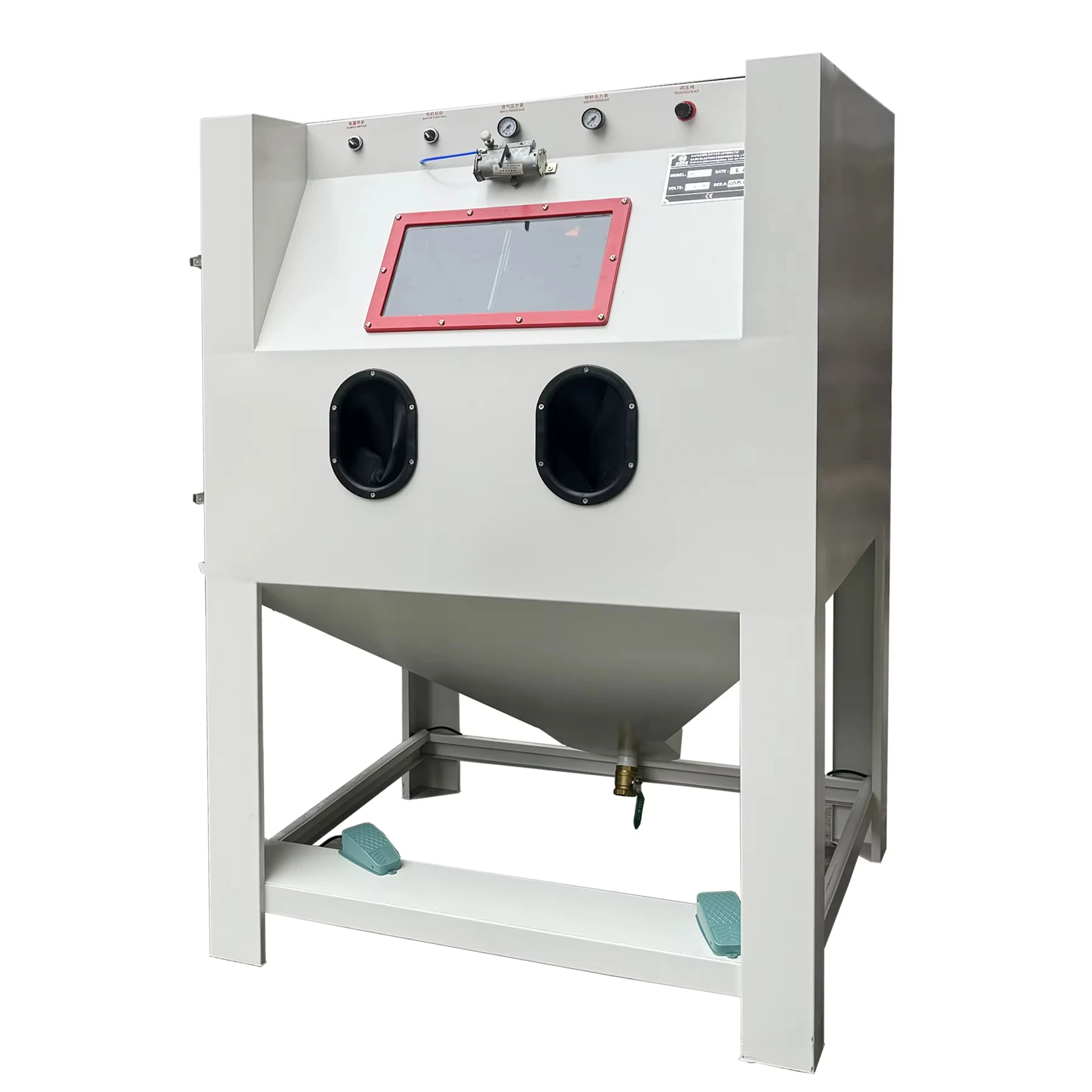 Sandblasting cabinet steam honing wet sandblasting machine for automotive rim descaling/peeling