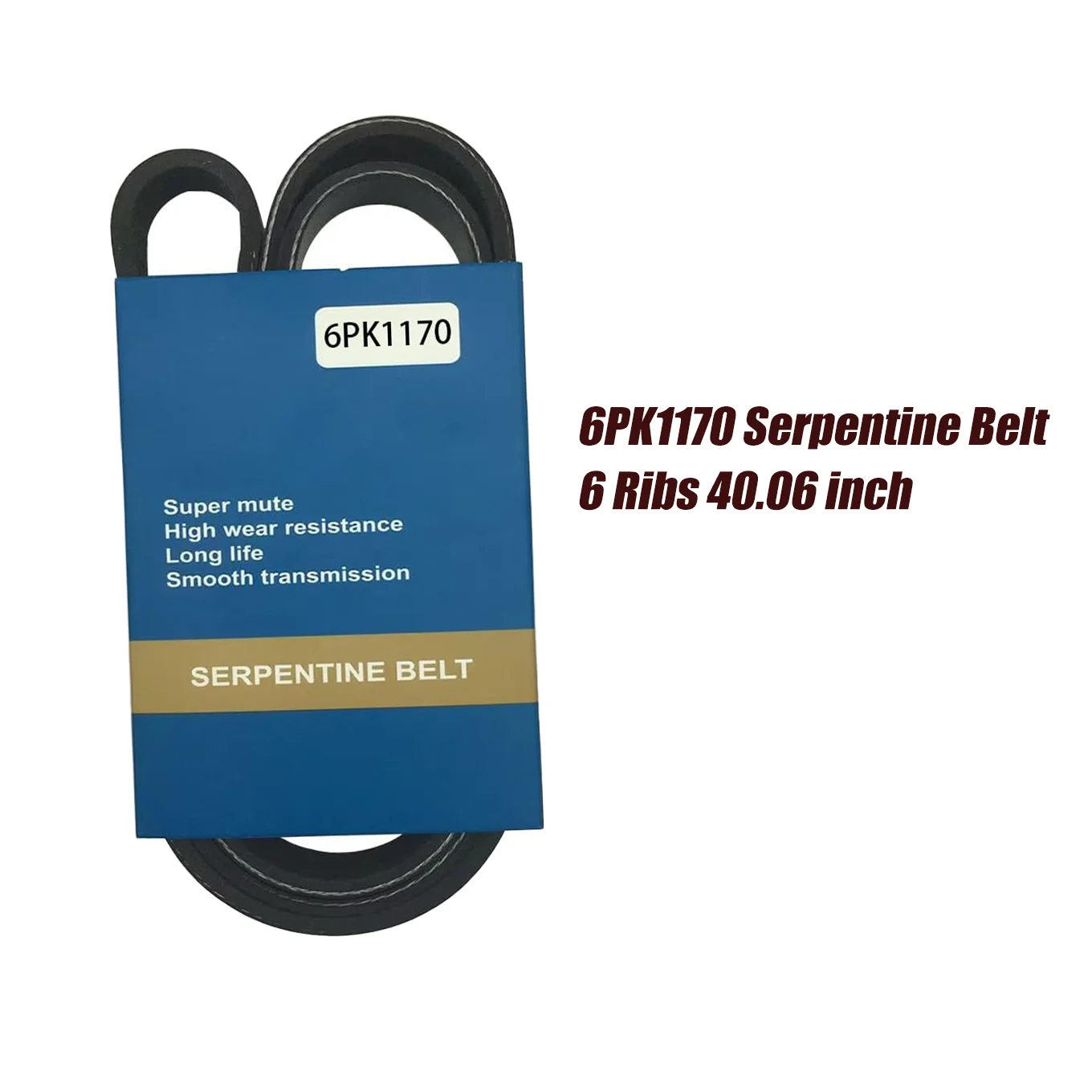 

6PK1170 Serpentine Belt 6 Ribs 40.06 inch for RDX 2016-2018 TLX 2015-2020 MDX 2014-2016 RLX 2014-2017 Crosstour 2013-2015 EPDM