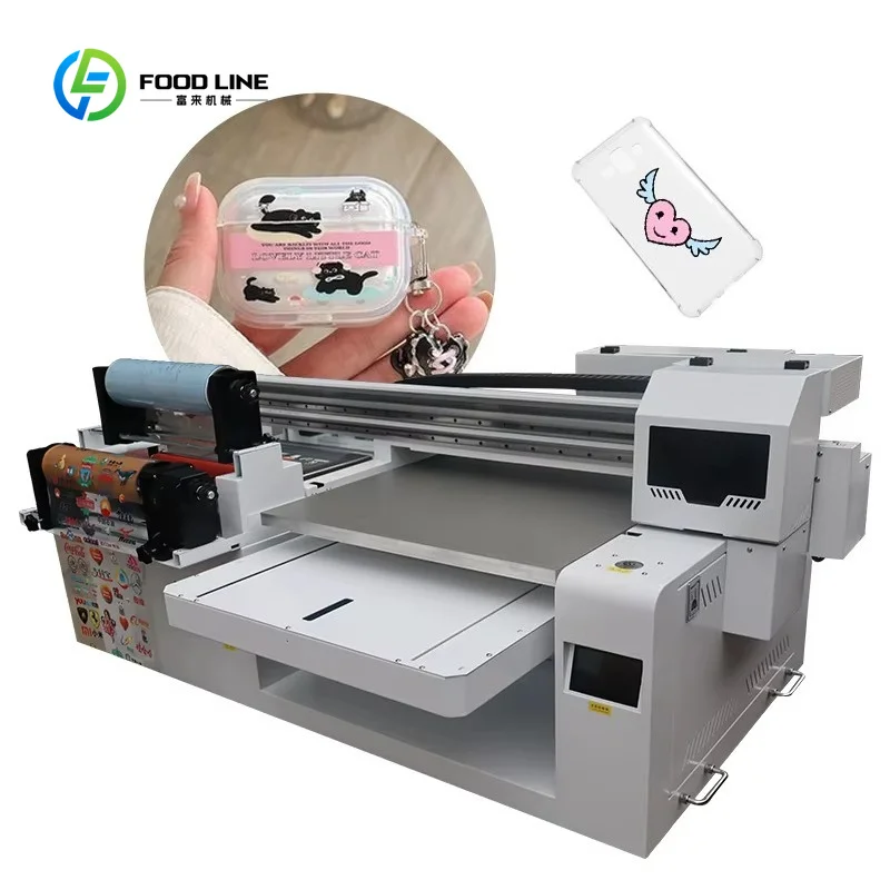 Customized A1 Small Desktop Roll to Roll and Flatbed UV Printer for Carpet Leather All Kinds of Labels Printing Machine