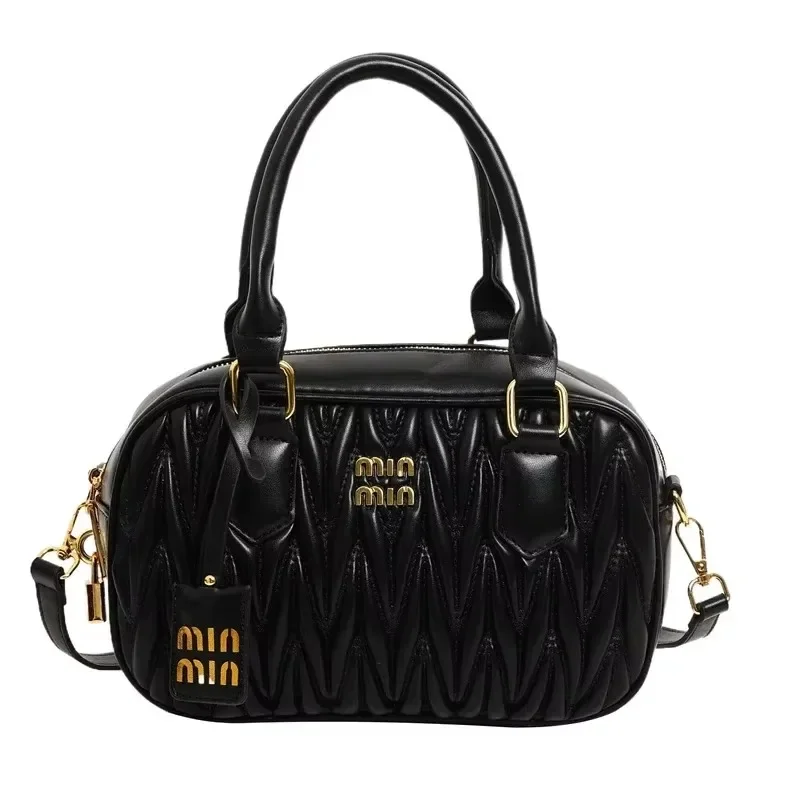 

Trendy Vintage Letter Logo Crossbody Bag Minimalist Luxury Leather Tote For Women Fashionable Casual Elegant Commuter Handbag