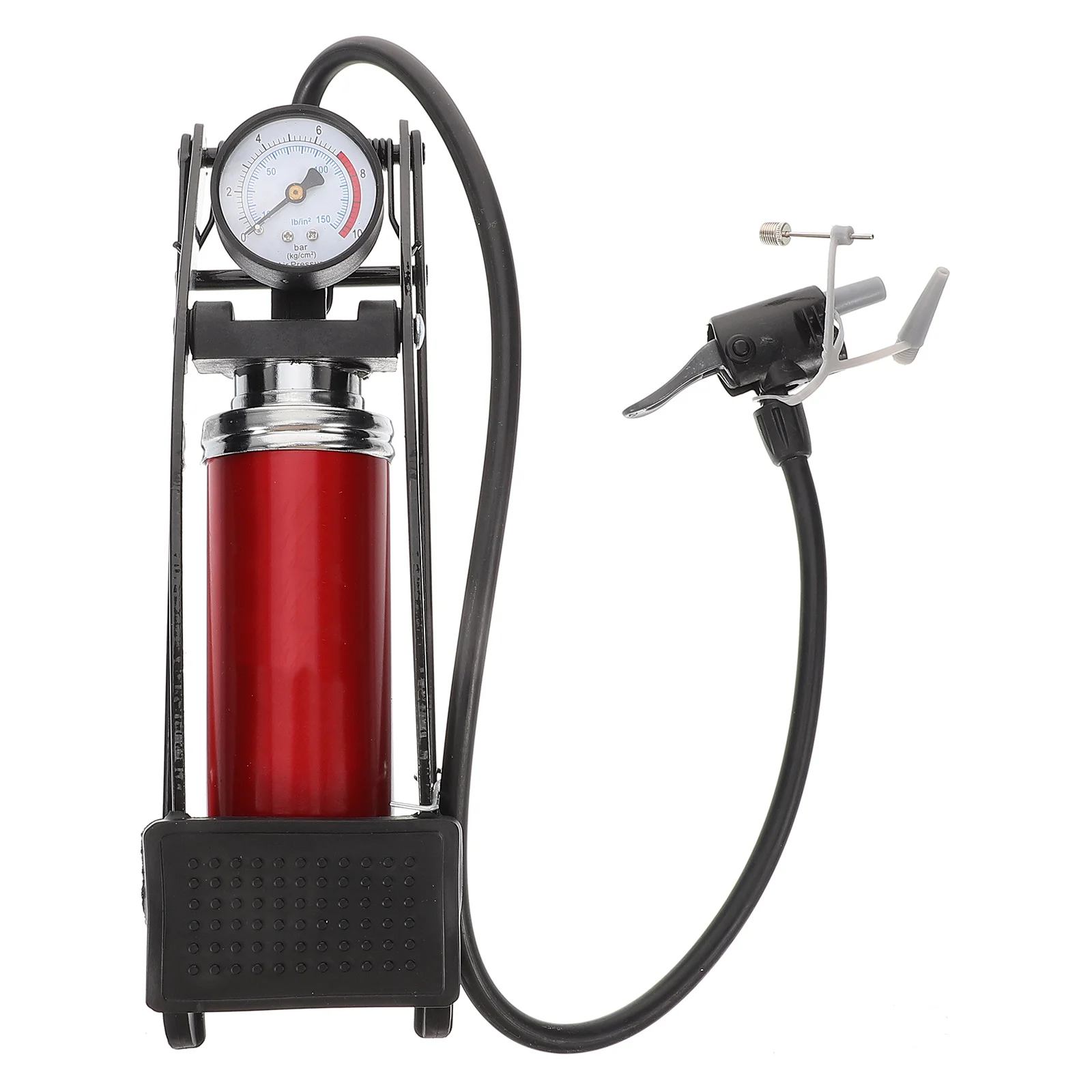 مضخة إطارات عمودية، منفاخ دراجة محمول عالي الضغط للدراجات النارية، نفخ الهواء، خفيف الوزن، متين، مدمج #1