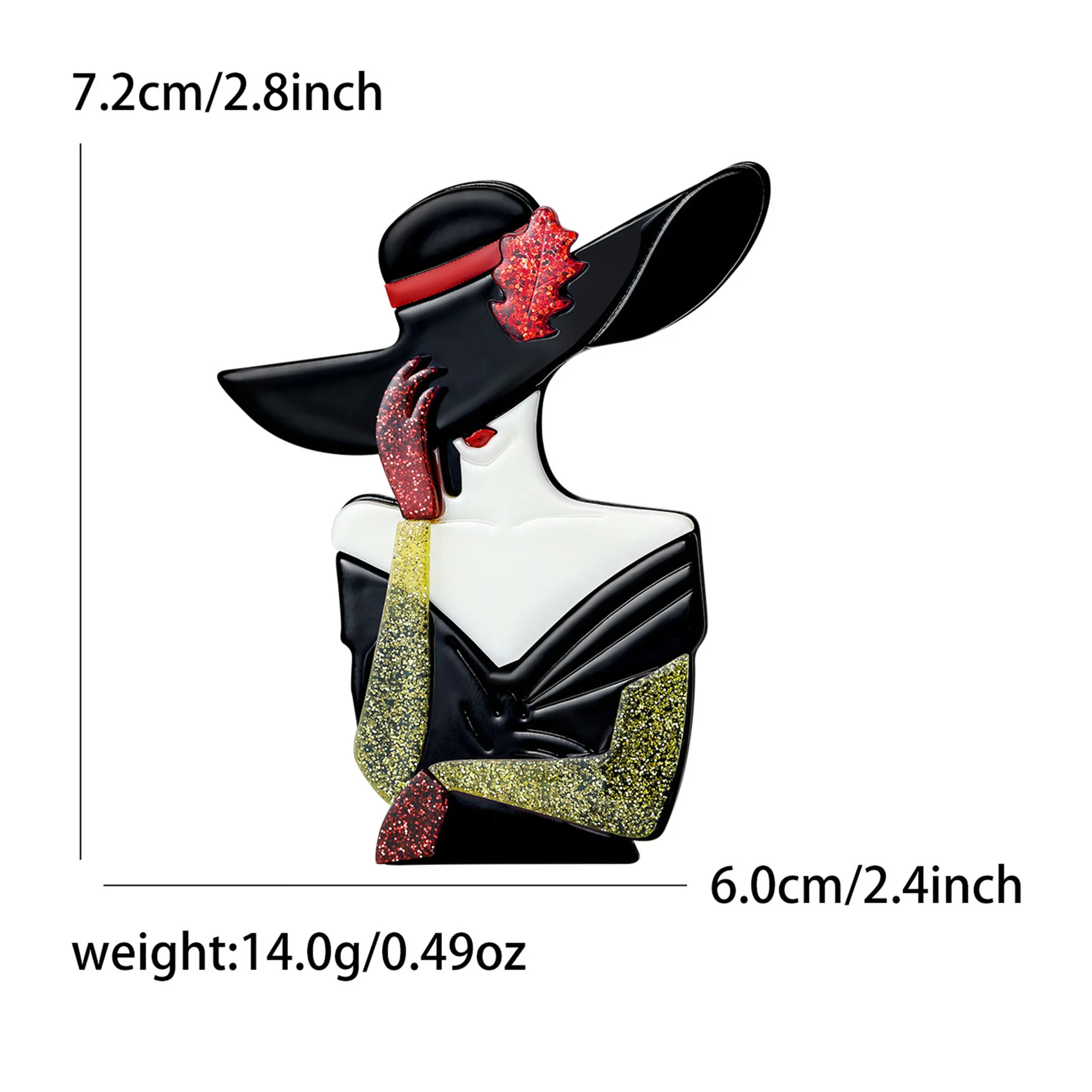 Women's Acrylic Monroe Girl Brooch, Fashionable Jewelry, Cute Suit Women's Brooch, Two Dog Brooch Bags, Lapel Pins, Scarf Clips
