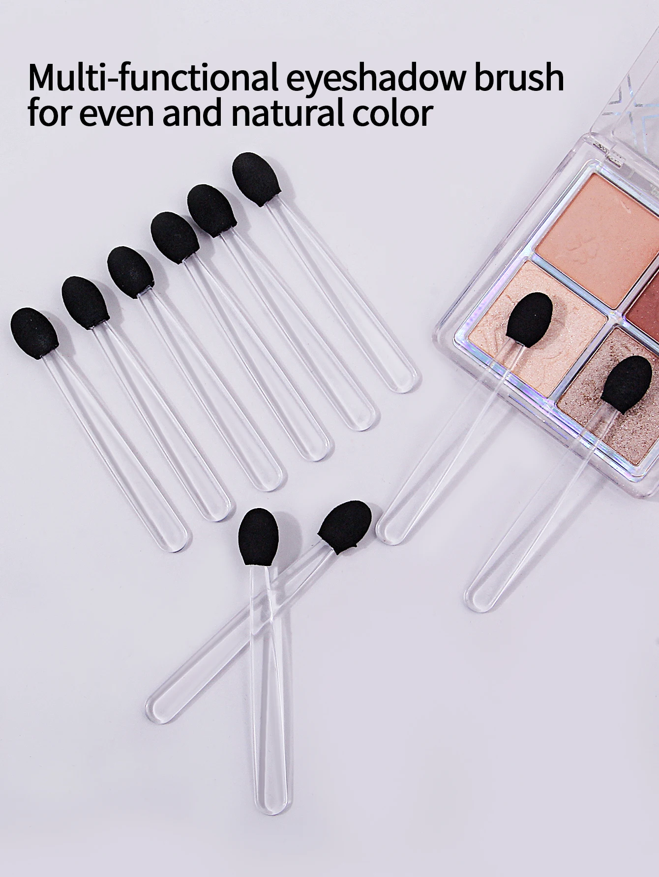 50Pcs Eyeshadow Brushes Dual Sided Eyeshadow Brush Sponge Tipped Oval Makeup Applicator Makeup Brush For Daily Makeup